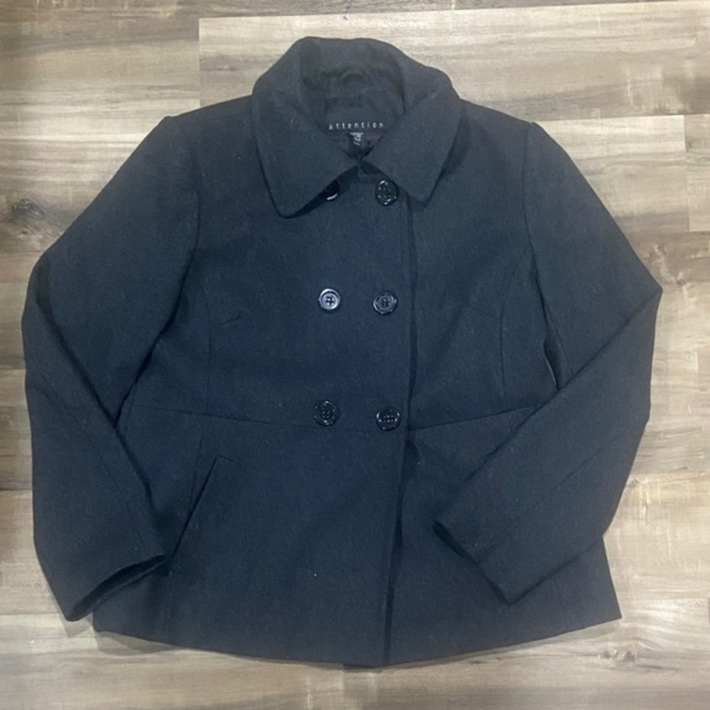 Attention Charcoal Pea Coat